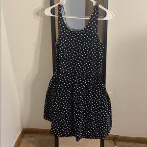Blue and White Polka Dot Dress